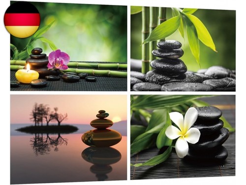 4er set wandtattoo zen - 4er, steinen