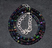 16 " Natürlich Äthiopische Opal Wollo Feuer Opal Edelstein Perlenkette F3668