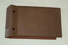 203M)  Altes Braunes  Leder-Kunstleder  Album für 104  Postkarten Sammelkarten  