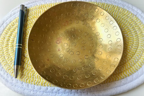 Alte messingschale handarbeit - alte,