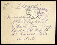 1916, Feldpost I. Wk, Brief -