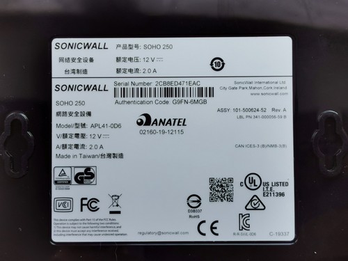 Sonicwall soho 250 firewall - soho,