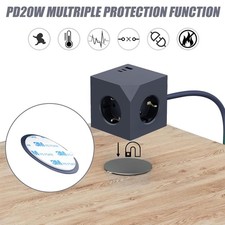 Steckdosenwürfel mit USB C, 3