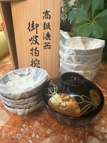 Japanische lack suppenschalen - lack,