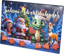 Draco Salami Adventskalender – 24 Mini Wurst Snacks Sterne & Herzen 40,8g