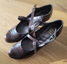 Collection Italian Shoes Leder Damen Pumps Riemchen Italy Braun Cognac 37 Dolce!