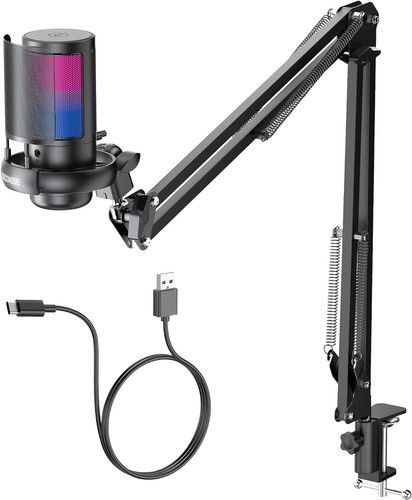 Gaming mikrofon rgb mit arm - mit,