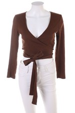 ZARA Longsleeve-Shirt S Braun