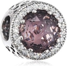 Pandora Bead Rosafarbener Strahlenkranz der Herzen 925 Silber 791725NBP