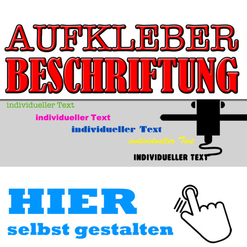 Eigenen text als aufkleber - eigenen,