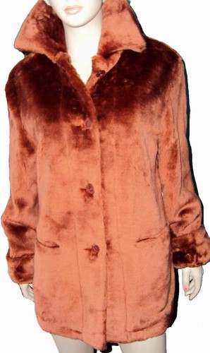 Mega webpelz jacke terrakotta - webpelz,