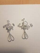 Silberne Hochzeit  Hochzeitssträusschen Anstecker Hochzeit  elegant 2 Stück