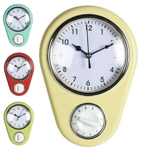Vintage küchenuhr mit - vintage,