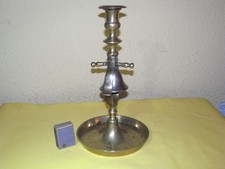 Alter Messing Kerzenleuchter mit Glocke Braunschweig Biedermeier Leuchter antik