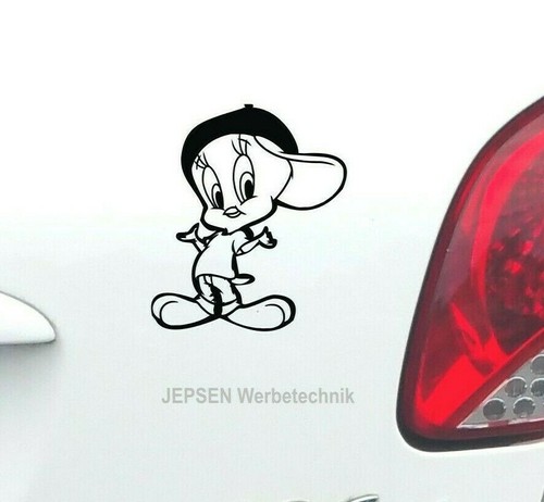 Aufkleber tweety mit mütze - tweety,