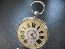 Taschenuhr Silber 875 Alpenländische Große Prunk Taschenuhr mit verziertem Werk