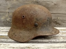Stahlhelm Wehrmacht M40 ORIGINAL Q64, Lot.Nr.4885, SD Heer, Camo