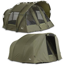 Lucx® Angelzelt + Überwurf Karpfenzelt 1, 2, 3 Man Bivvy + Winterskin "Leopard"