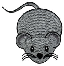 ad86★Maus Grau Aufnäher
