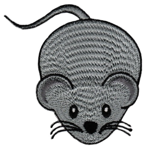 Ad86 maus grau aufnäher - ad86★maus,