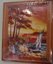 Bernsteinbild in Bilderrahmen