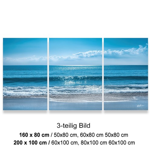 Leinwand bild strand meer - strand,