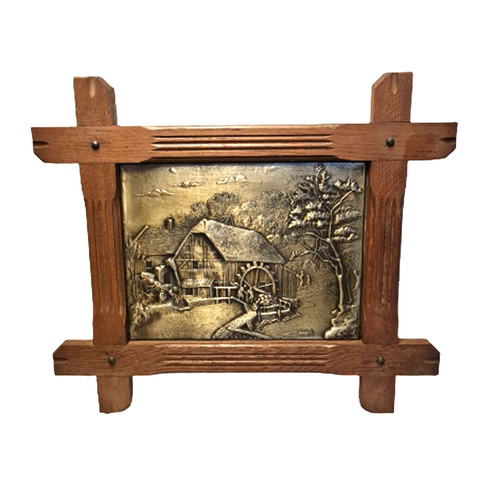 Deko relief zinn bild mühle - deko,