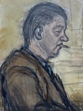 Mann mit Zigarre Porträt Mid