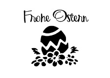Schablone "Frohe Ostern3 " auf