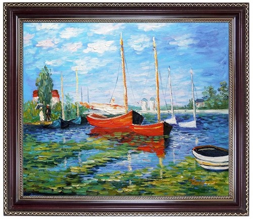 ölbild die roten boote - die,