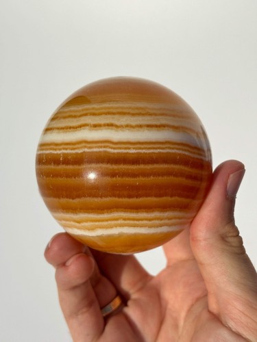 Orangencalcit kugel 3cm - orangencalcit, 7,3cm