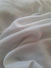 Chiffon, Stoff, ivory, silber