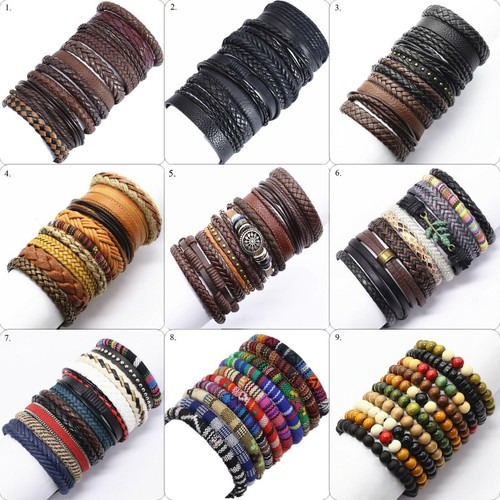 10er set lederarmband - 10er-set, biker