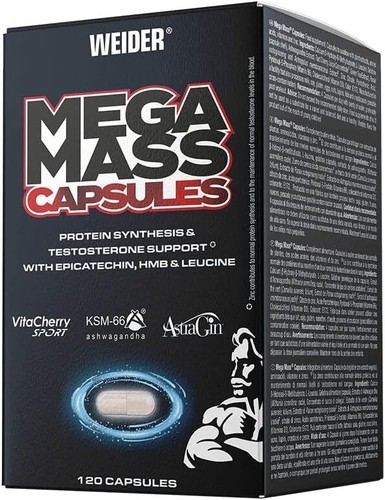 Weider mega mass caps - mass, (120