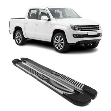 Trittbretter Seitenbretter für VW Amarok DoubleCab 2010-2022 Alu Schwarz