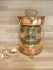 Schiffslaterne Original C.B.I.TD. England aus massivem Kupfer elektrisch nautisc