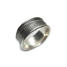 Band Ring 925 Silver Mens
