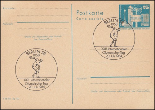 Sonderstempel olympischer tag - olympischer,