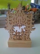 LED Dekorationsfigur 15cm Holz