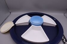 Tupperware Preludio Schlemmerrunde Karussell Tablett Dip Party Rondell blau