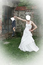 Braut-/Hochzeitskleid v. Nana Couture Paris Gr.38 in Ivory Stoff Tüll Neuwertig 