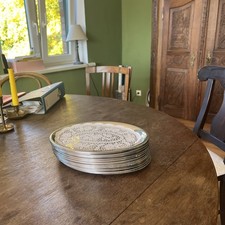 24 Stück Tabletts 26 x 20 cm Eisbecher Kaffee Gedeck Cafe Edelstahl Top Qualität