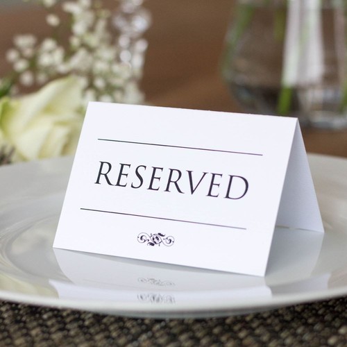 Reservierte hochzeitskarten - reservierte,