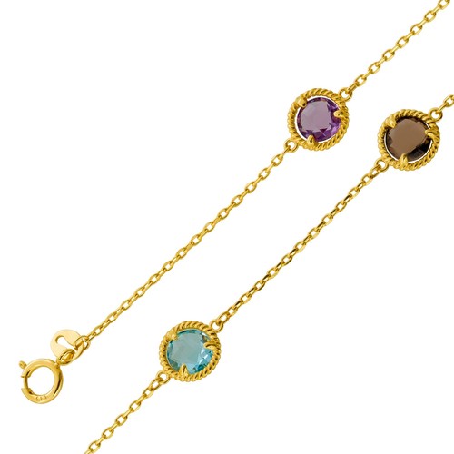 Edelsteinarmband gold 333 - edelsteinarmband,