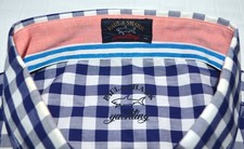 PAUL & SHARK HERREN HEMD GR. 48 wie  XXL / 2XL KURZARM * KARIERT * TOP ZUSTAND !