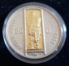 MDS ANDORRA BIMETALL 20 DINERS 1995 BU "ECU ZOLLUNION", SILBER MIT GOLD INLAY #L