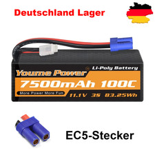 Youme 11,1V 3S 7500mAh Lipo Akku Batterie EC5 für RC Quad Multi Hubschraube LKW