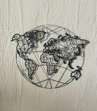 Wanddeko Weltkarte Geometrisch