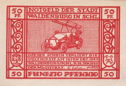 Schein notgeld waldenburg - 1,