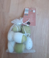 8 Kunstoff Deko Ostereier